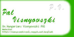 pal visnyovszki business card
